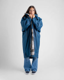 Dryrobe Advance Long Sleeve Changing Robe - Deep Sea Blue / Sand Camo