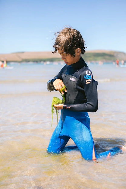 C Skins Legend 5/4/3mm Back Zip Youth Wetsuit - Cyan / Slate