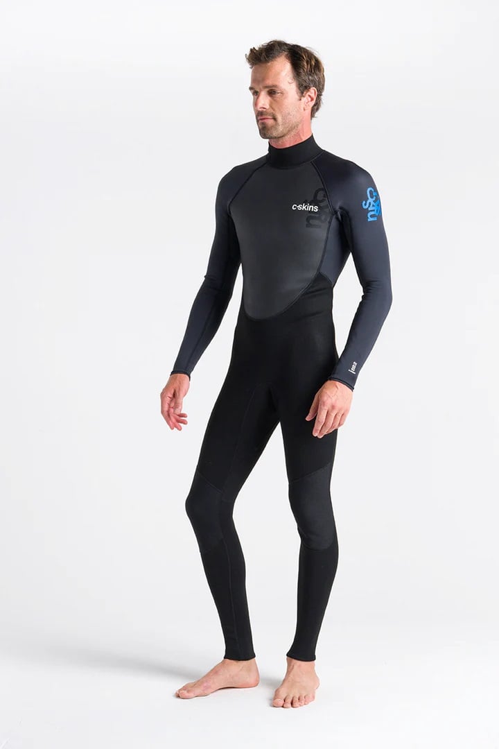 C Skins Element 3/2mm Men's Summer Wetsuit 2025 - Black/Anthracite/Cyan