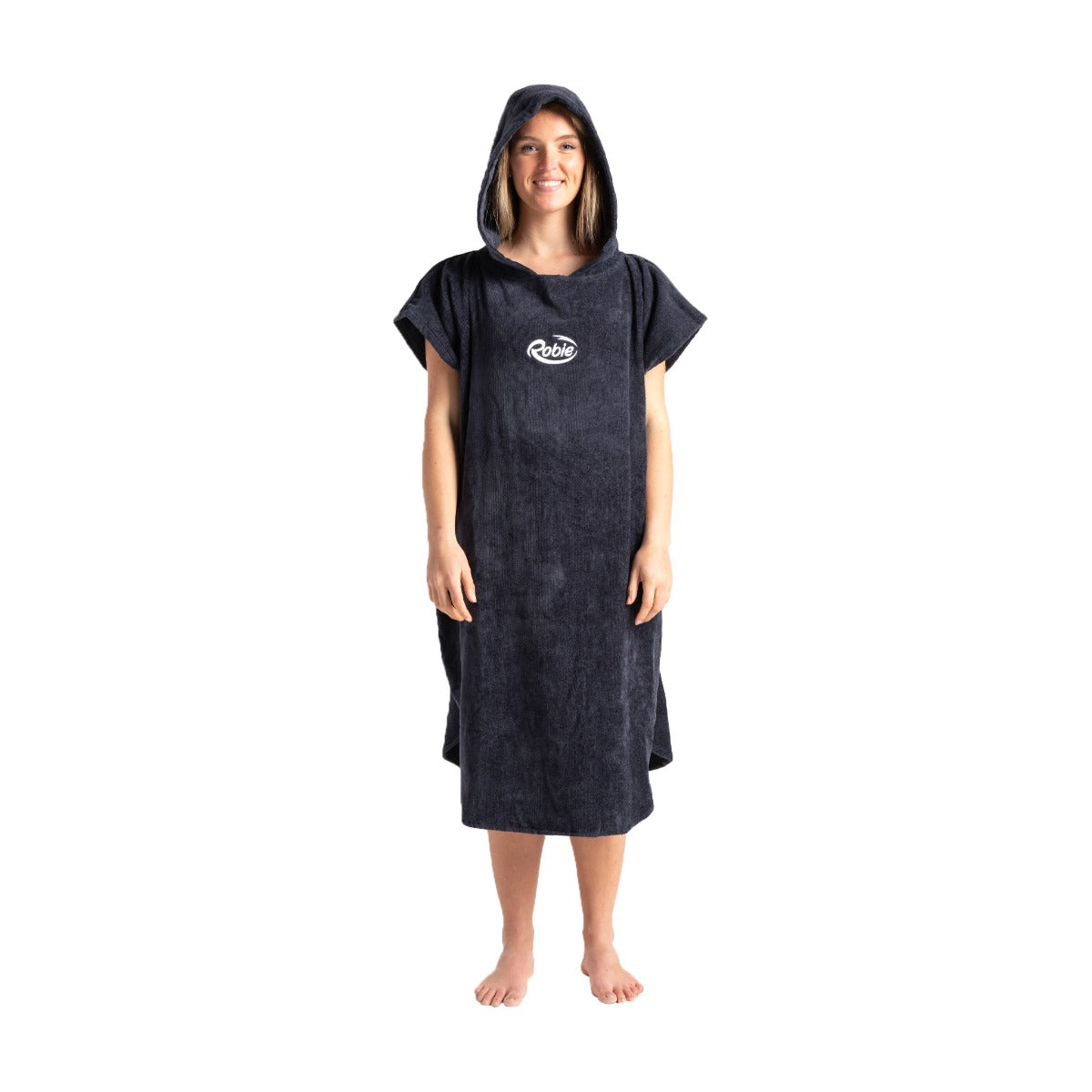 Robie Robes Original Short Sleeve Changing Towel - India Ink - Full View