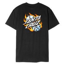 Santa Cruz Youth Flaming Dice Dot T-Shirt - Black