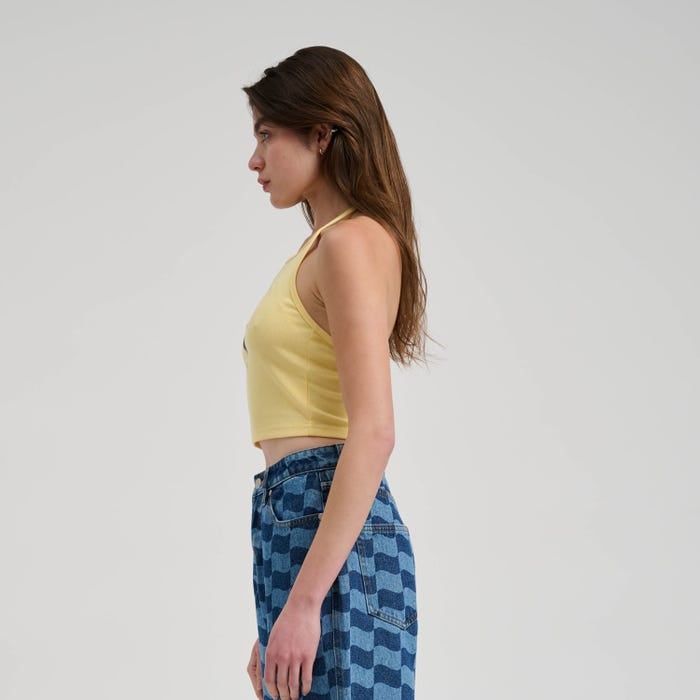 Santa Cruz Asp Butterfly Women's Front Halter Top - Butter