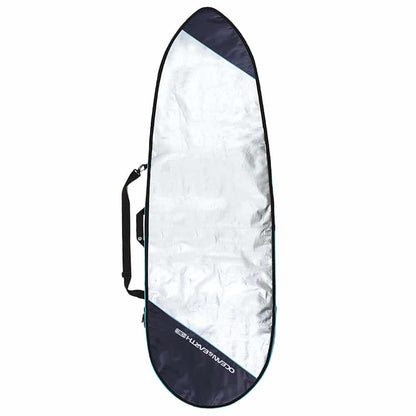 Ocean & Earth Barry Basic 7'6 Fish Board Bag Cover - Silver - Full View