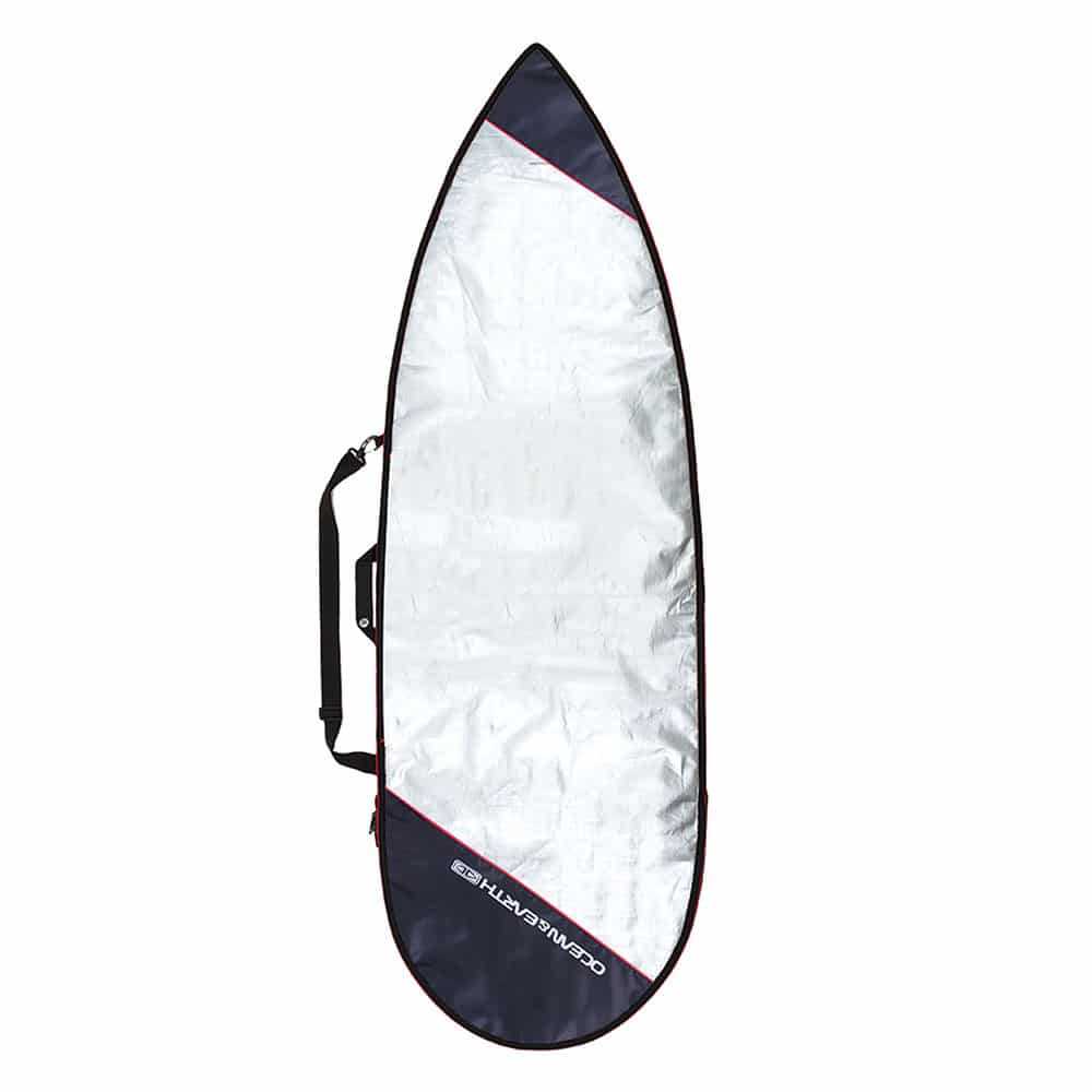 Ocean & Earth Barry Basic 6'4 Short Board Bag Cover 2021 - Silver - Front