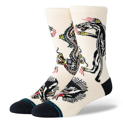Stance Battle Crew Socks - Cream
