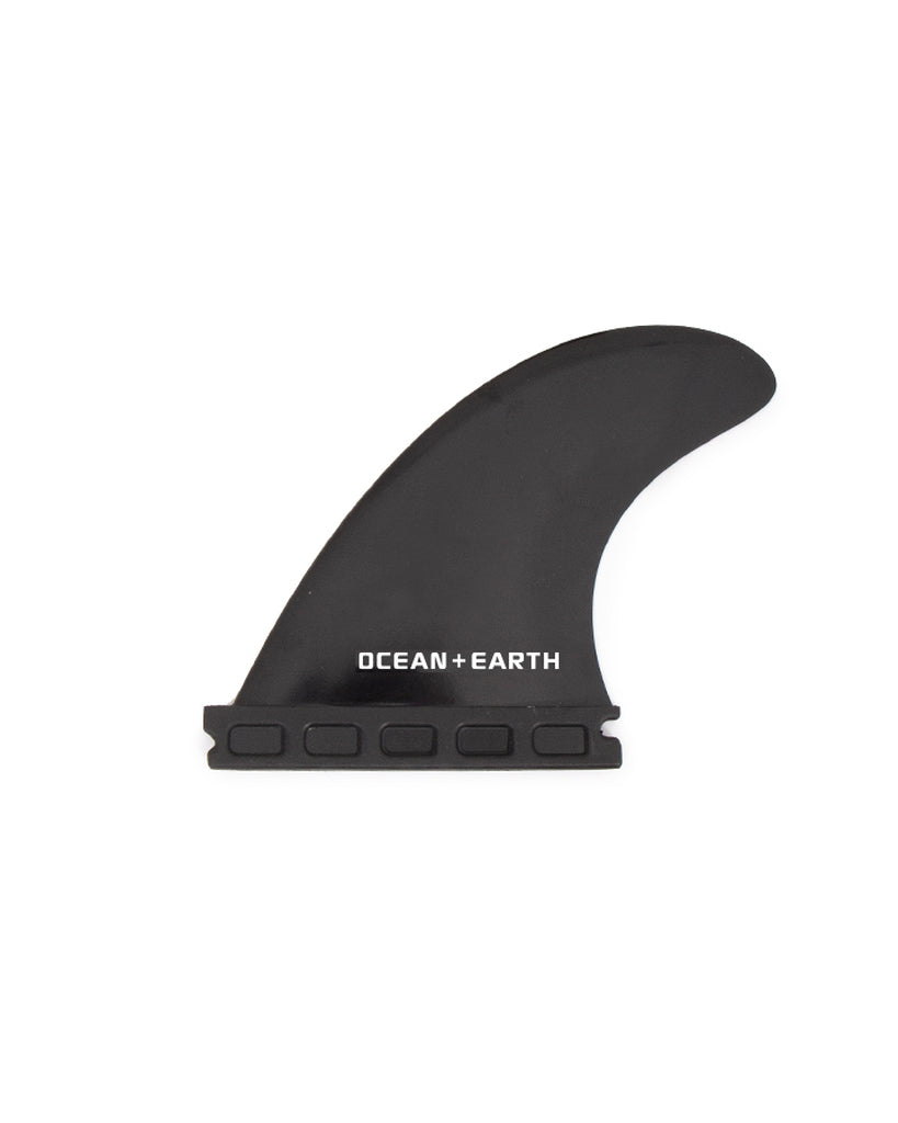 Ocean and Earth Polycarbonate  Surfboard Single Tab Thruster Fin Set - Black - Full View