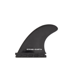 Ocean and Earth Polycarbonate  Surfboard Single Tab Thruster Fin Set - Black - Full View