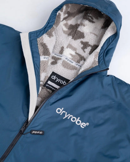 Dryrobe Advance Long Sleeve Changing Robe - Deep Sea Blue / Sand Camo