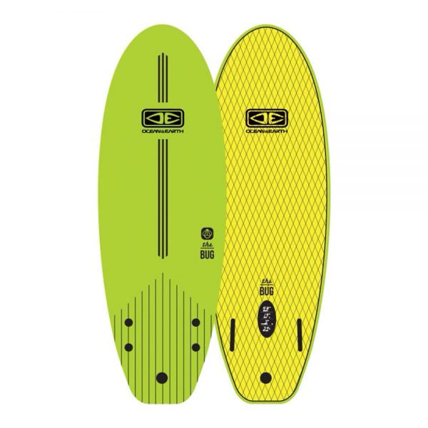 Ocean & Earth 4ft8 Bug Mini Softboard in Lime
