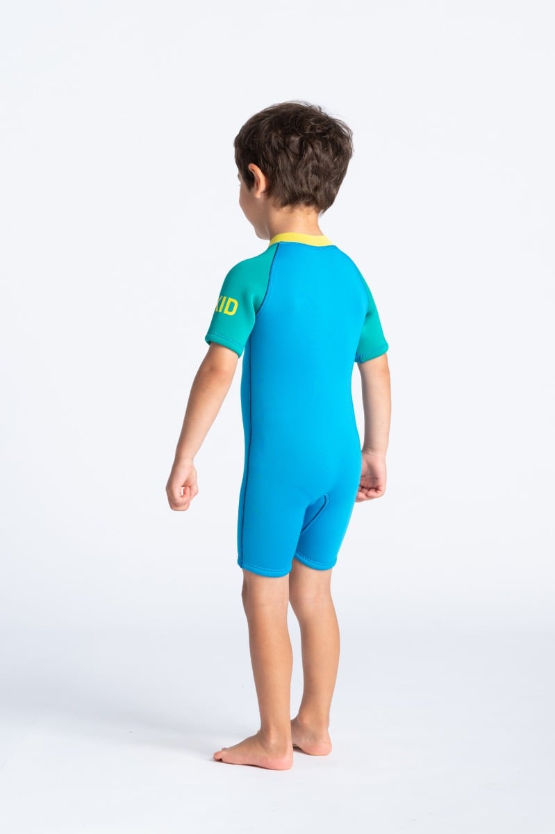 C Skins C-Kids Toddler Shorty Wetsuit 2024 - Cyan / Green