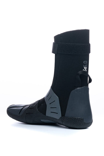 C Skins Session 5mm Adult Round Toe Boots - Black/Charcoal