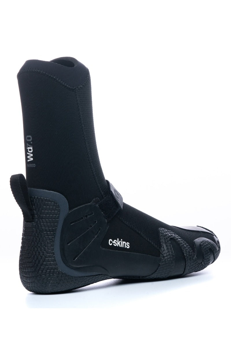 C-Skins Wired 7mm Round Toe Boots - Black