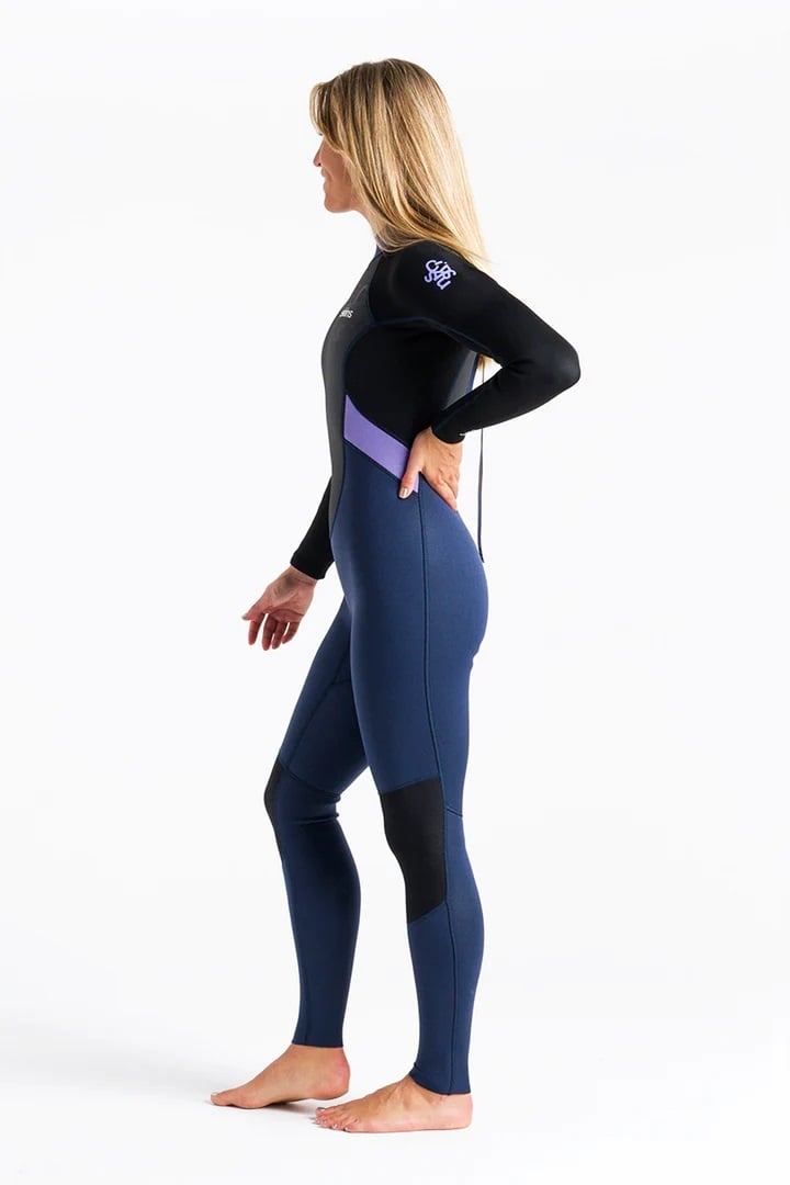 C Skins Element Back Zip 3/2mm Women's Wetsuit - Blue/Lilac/Black