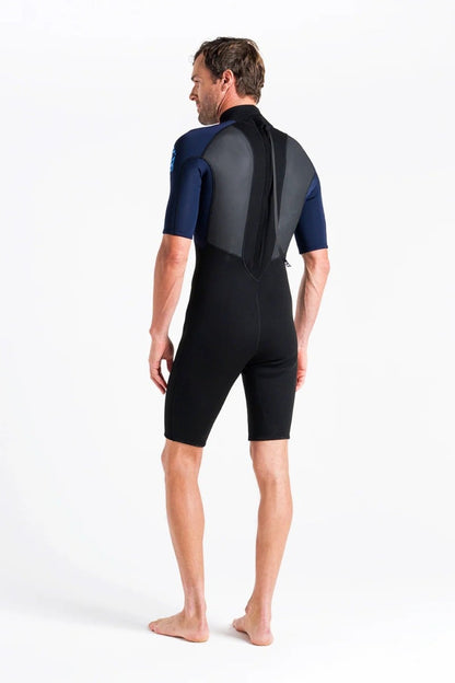 C Skins Element 3/2mm Men's Shorty Wetsuit 2025 - Black/Slate/Cyan