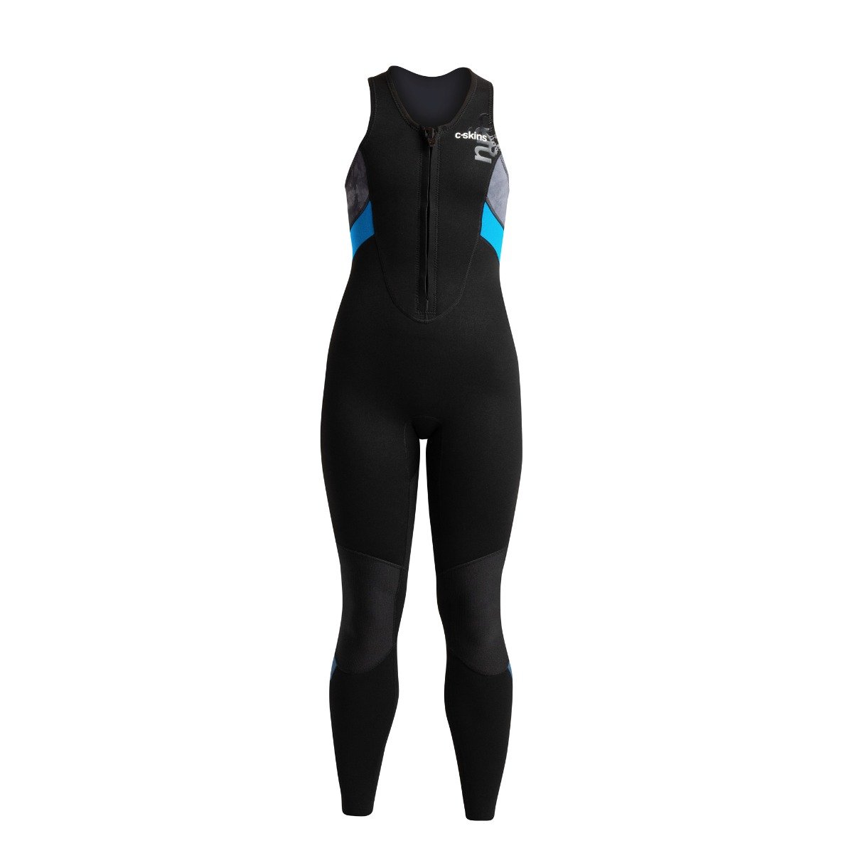C Skins Element 2/2mm Womens Long Jane Wetsuit - Raven Black - Full View