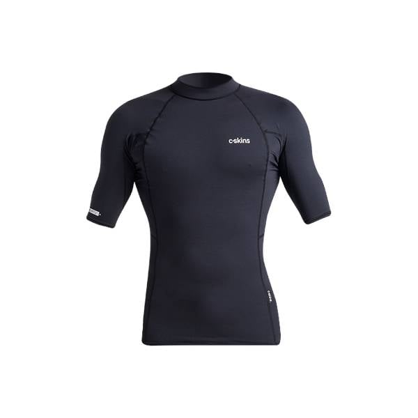 C Skins NuWave UV Basics Mens Short Sleeve Mens Rash Vest - Black