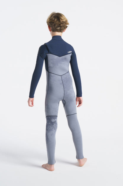 C Skins Session 5/4mm Chest Zip Kids Wetsuit 2024 - Black Tie Dye