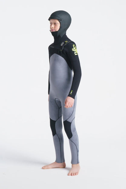 C Skins Session 5/4mm Youth Hooded Wetsuit 2025 - Black Tie Dye