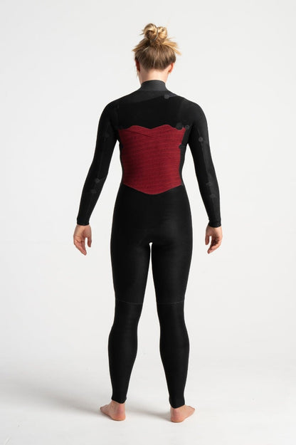 C Skins 5/4/3mm Solace Chest Zip Women's Wetsuit 2025 - Black / Tropical
