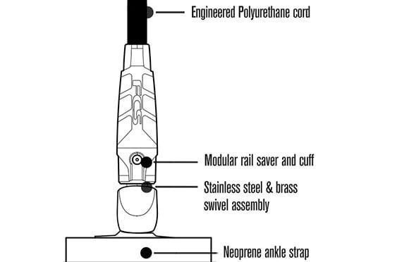 FCS 10ft SUP Essential Ankle Leash