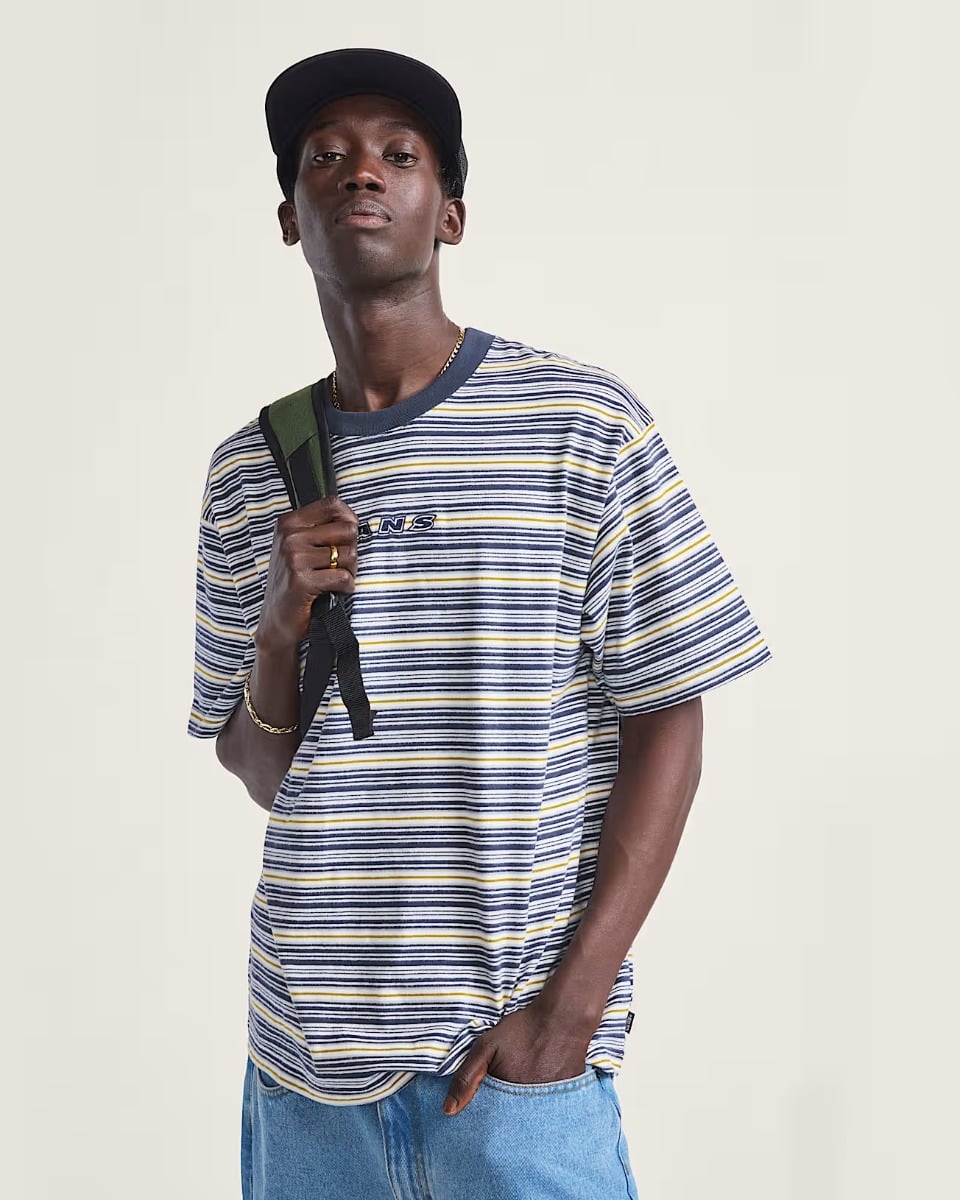 Vans Cameron Stripe Tee in Marshmallow