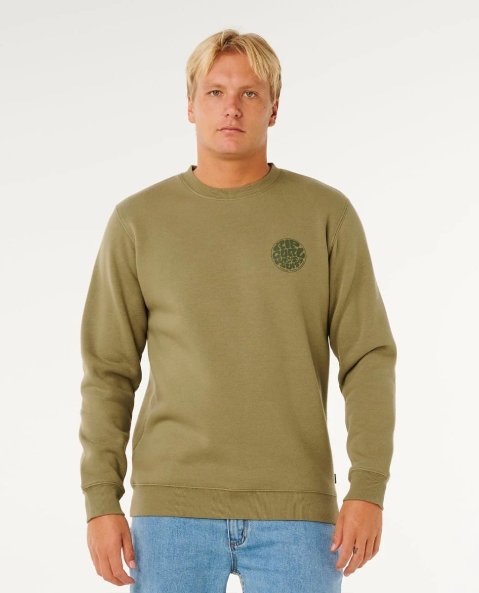 Rip Curl Wetsuit Icon Crew Jumper in Surplus Green