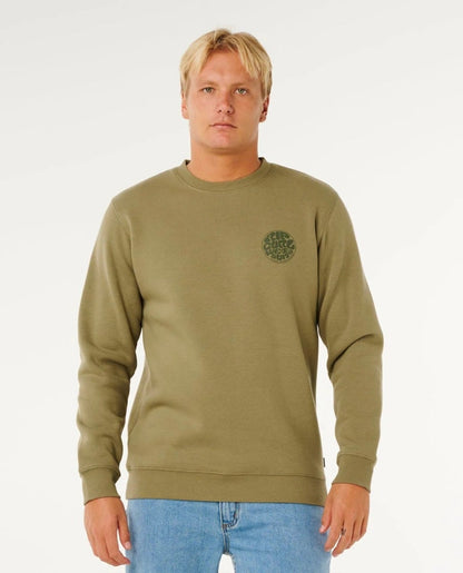 Rip Curl Wetsuit Icon Crew Jumper in Surplus Green