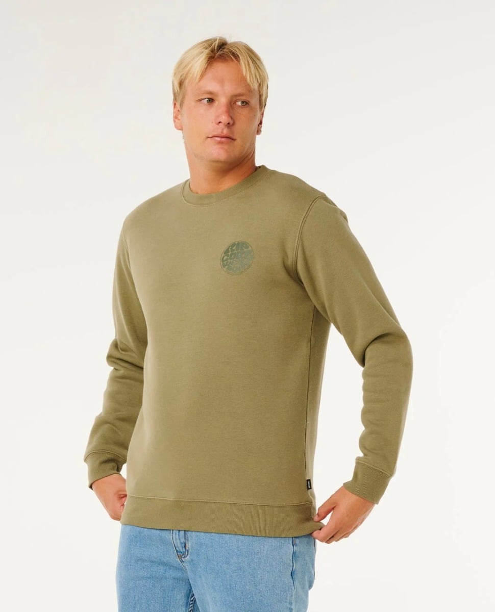 Rip Curl Wetsuit Icon Crew Jumper - Surplus Green