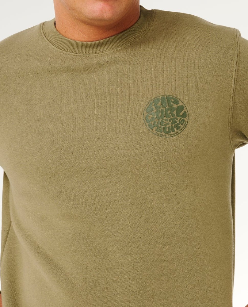 Rip Curl Wetsuit Icon Crew Jumper - Surplus Green