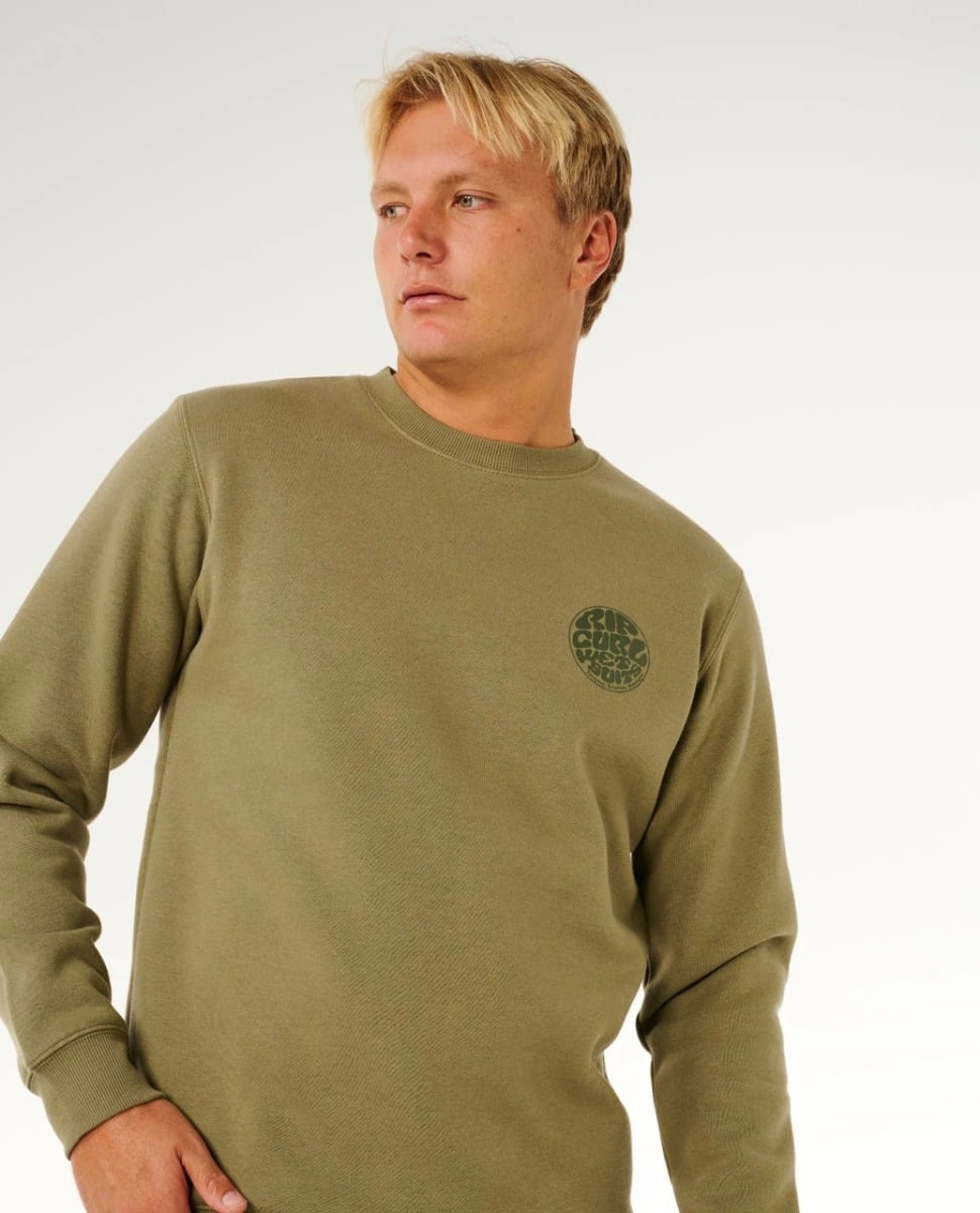 Rip Curl Wetsuit Icon Crew Jumper - Surplus Green