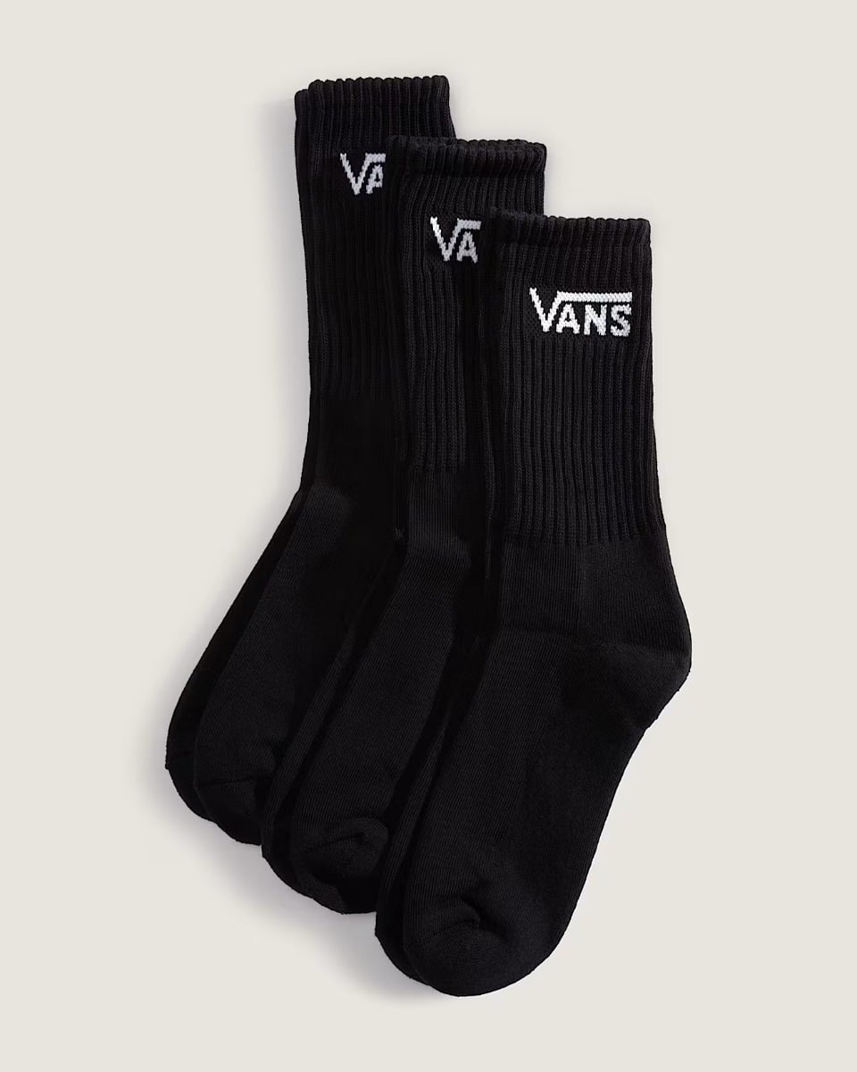 Vans Classic Crew Socks Multi Pack (3 Pairs) in Black