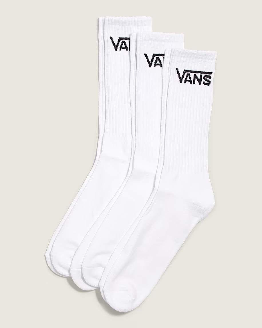 Vans Classic Crew Socks Multi Pack (3 Pairs) in White
