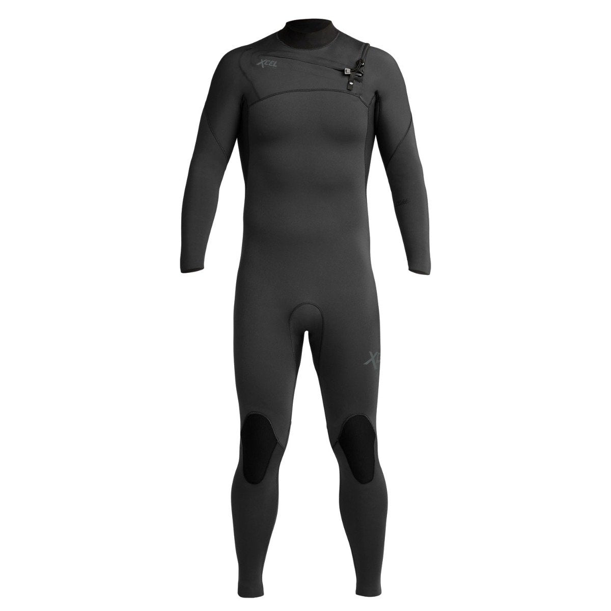 XCEL COMP X 4/3MM MENS CHEST ZIP WETSUIT IN BLACK