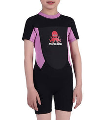 Cressi Smoby Junior Shorty Wetsuit 2021 - Black/Pink - Front