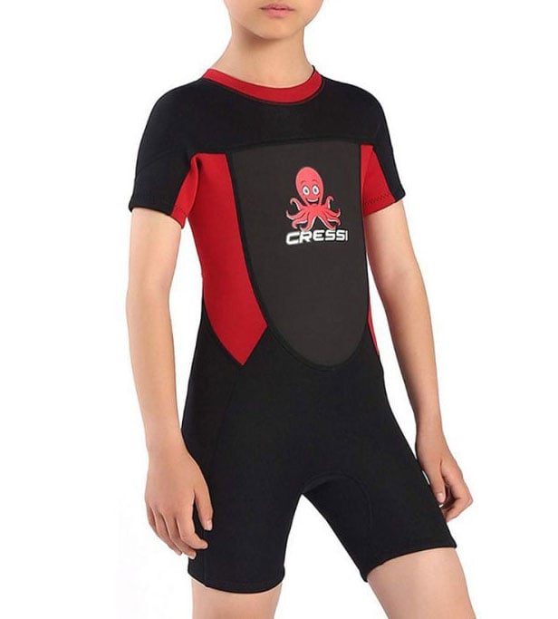 Cressi Smoby Junior Shorty Wetsuit 2021 - Black/Red - Front