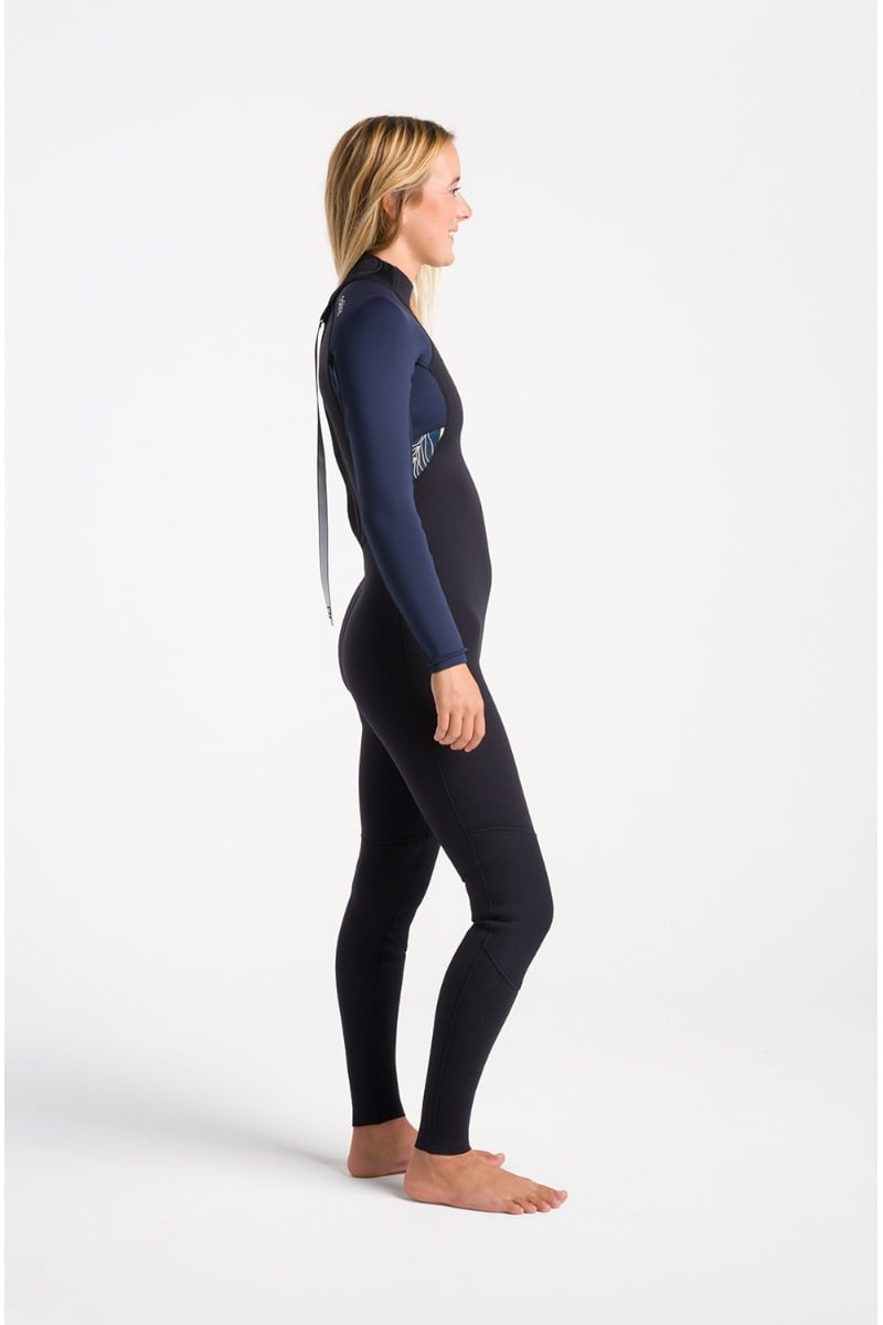 C-Skins NuWave Element 3/2mm Women's Back Zip Wetsuit 2024 - Black / Slate / Saffron