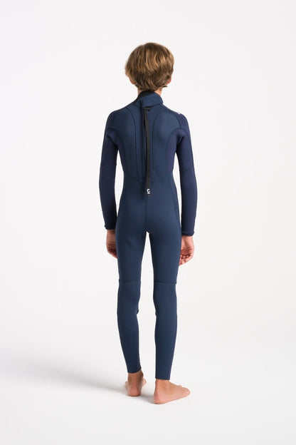 C-Skins NuWave Element 3/2mm Junior Back Zip Summer Wetsuit - Bluestone / Slate / Multi