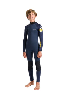 C-Skins NuWave Element 3/2mm Junior Unisex Summer Wetsuit in Bluestone / Slate / Multi
