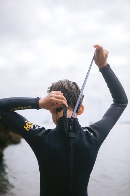 C-Skins NuWave Element 3/2mm Junior Back Zip Summer Wetsuit - Bluestone / Slate / Multi