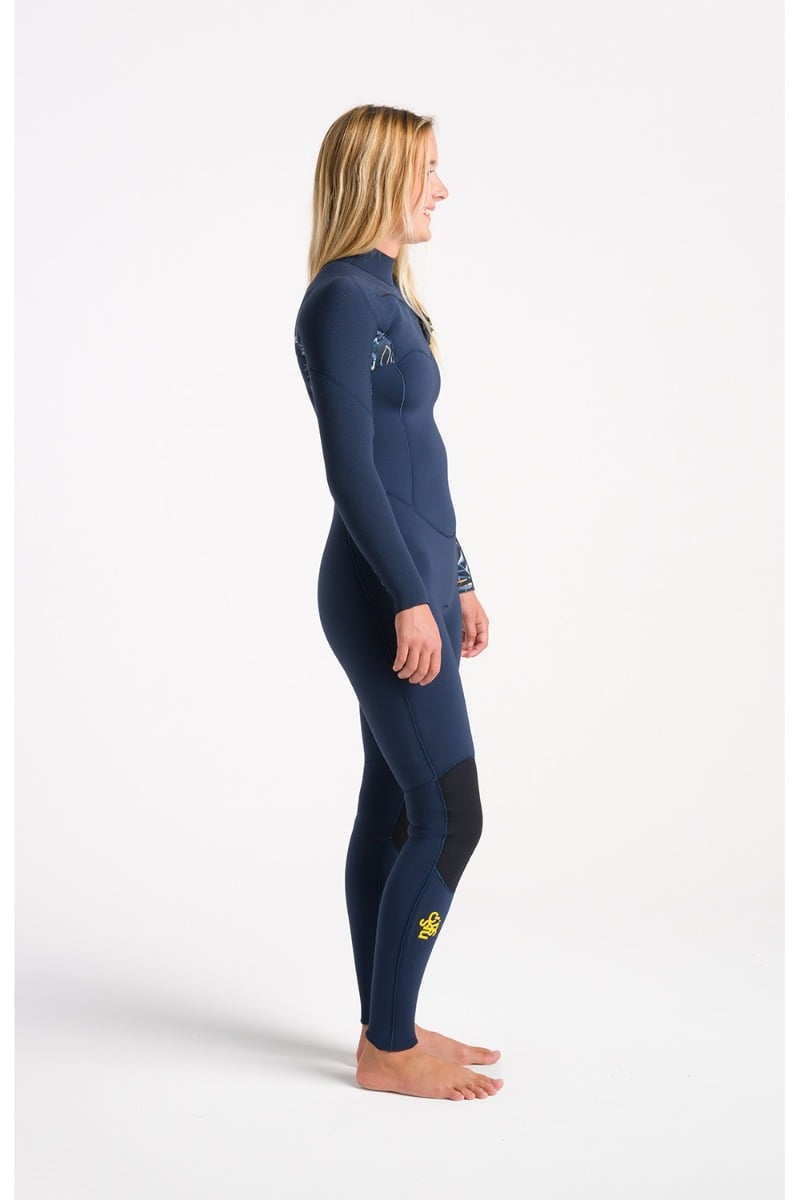 C-Skins NuWave Solace 4/3mm Women's GBS Chest Zip Wetsuit 2025 - Bluestone / Bluestone X