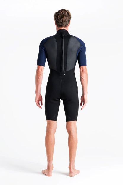 C Skins Element 3/2mm Men's Shorty Wetsuit 2025 - Black/Slate/Cyan