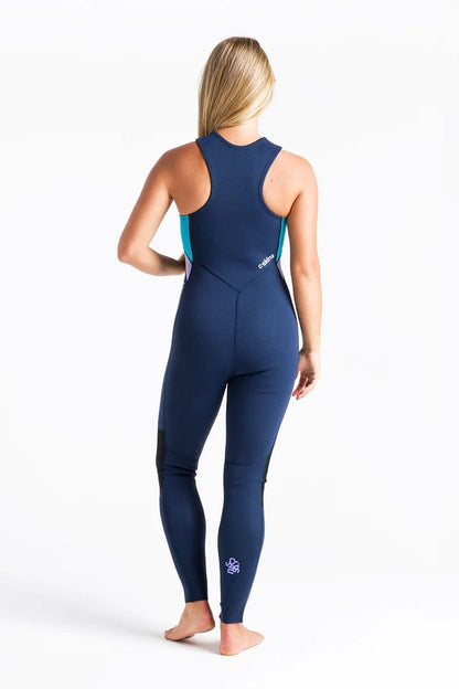C Skins Element 2/2mm Front Zip Long Jane Wetsuit - Blue/Cyan/Lilac