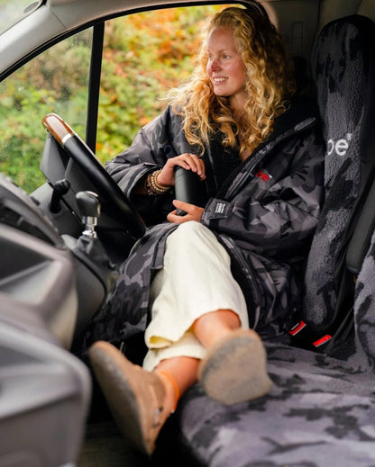 Dryrobe Double Car/Van Seat Cover - Black Camo