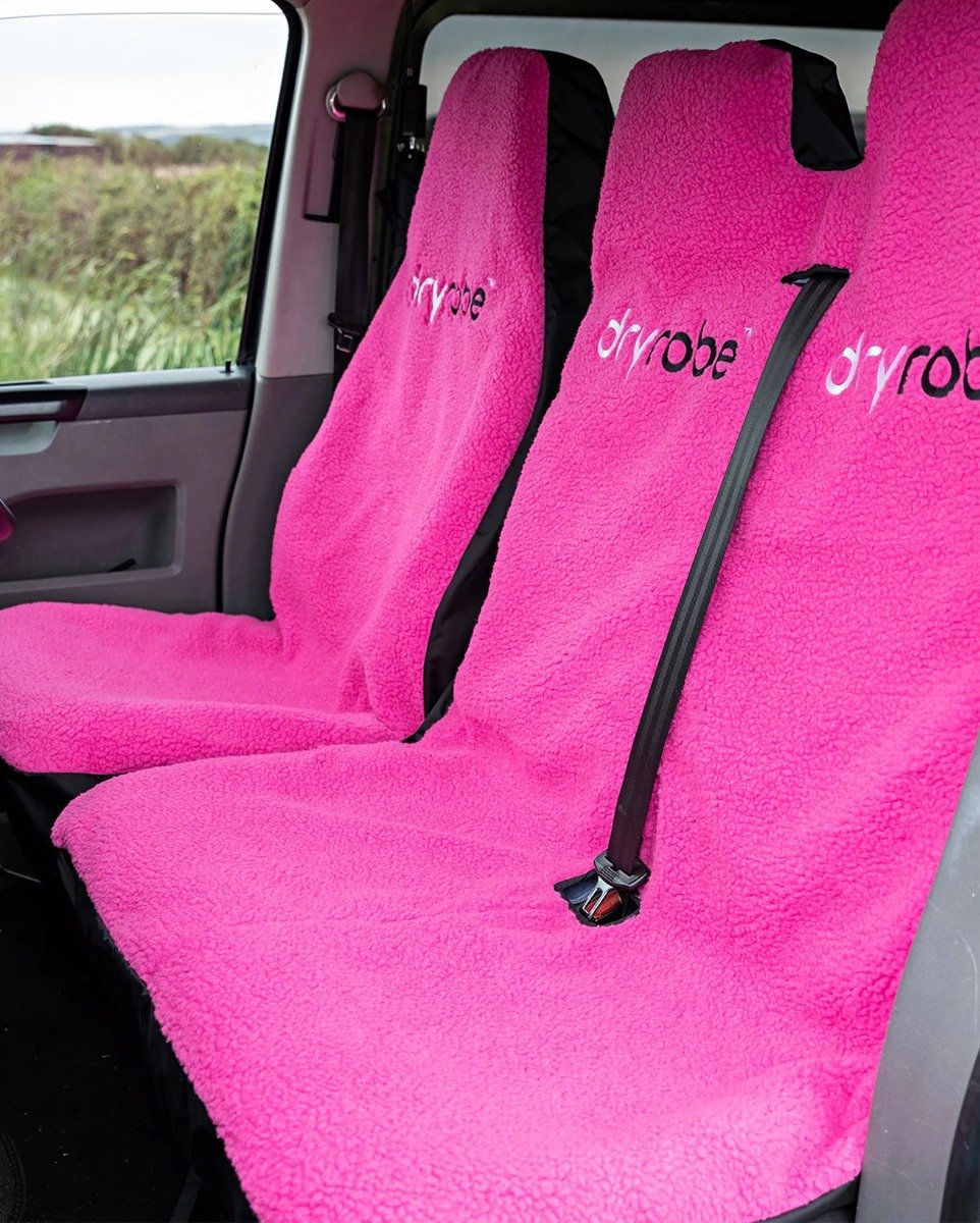 Dryrobe Double Car/Van Seat Cover - Black/Pink
