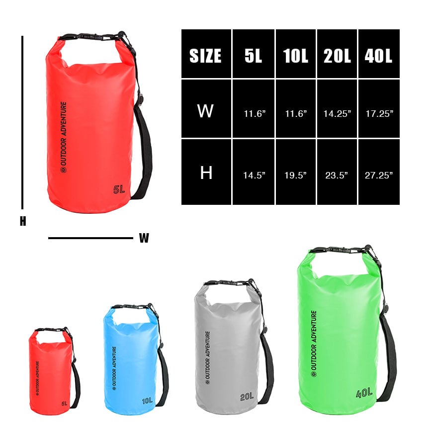 OA 20 Litre Roll Top Dry Bag - Grey