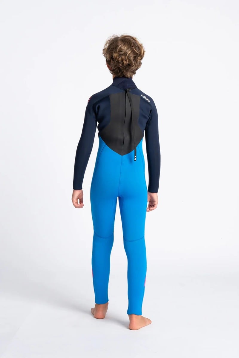C Skins Legend 5/4/3mm Back Zip Youth Wetsuit - Cyan / Slate