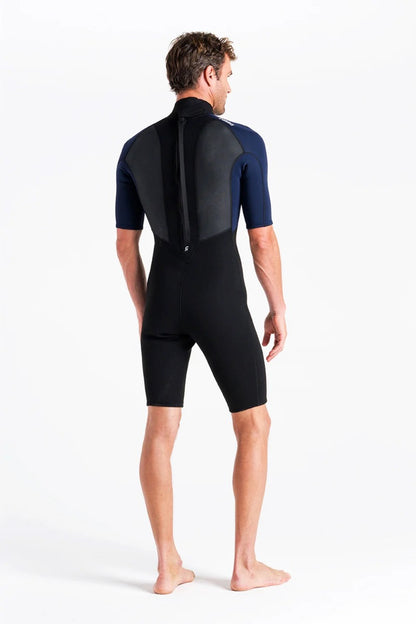 C Skins Element 3/2mm Men's Shorty Wetsuit 2025 - Black/Slate/Cyan
