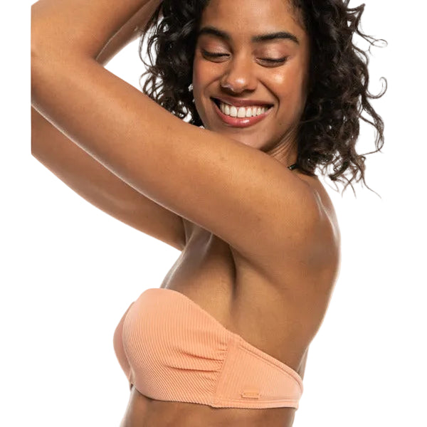 Roxy Love Rib The Beach Vibe Women's Bikini Top - Salmon