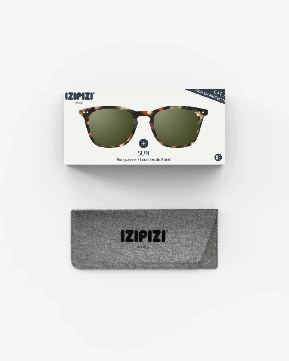 Izipizi #E SUN Sunglasses - Tortoise / Green Lenses
