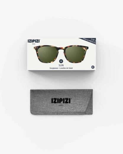 Izipizi #E SUN Sunglasses - Tortoise / Green Lenses